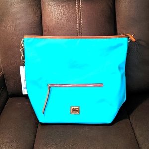 Dooney & Bourke Aqua Nylon Wayfarer Hobo Purse